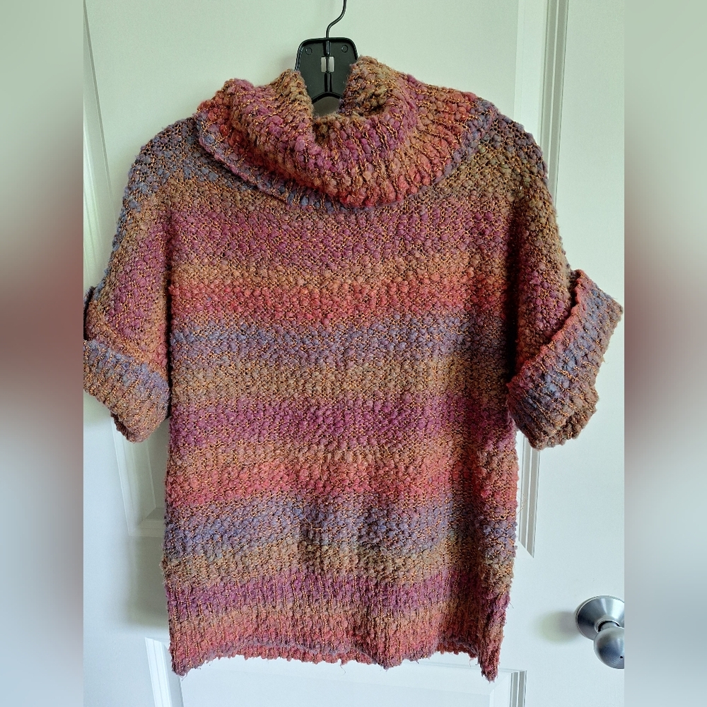 Fashion Gallery rolled sleeve sweater- Large